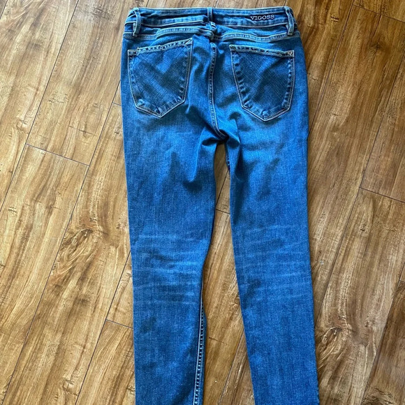 VIGOSS Women’s Blue Distressed Classic Fit Thompson Tomboy Jean Size 27 - Picture 9 of 12